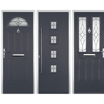 grey coloured composite doors