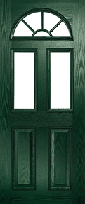 Green Eclat Arch Georgian Back Door