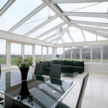 internal glass conservatory