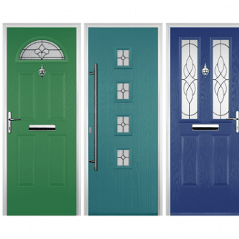 green door and blue door