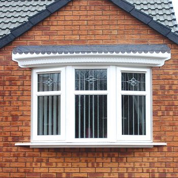 large white upvc bow window fitters