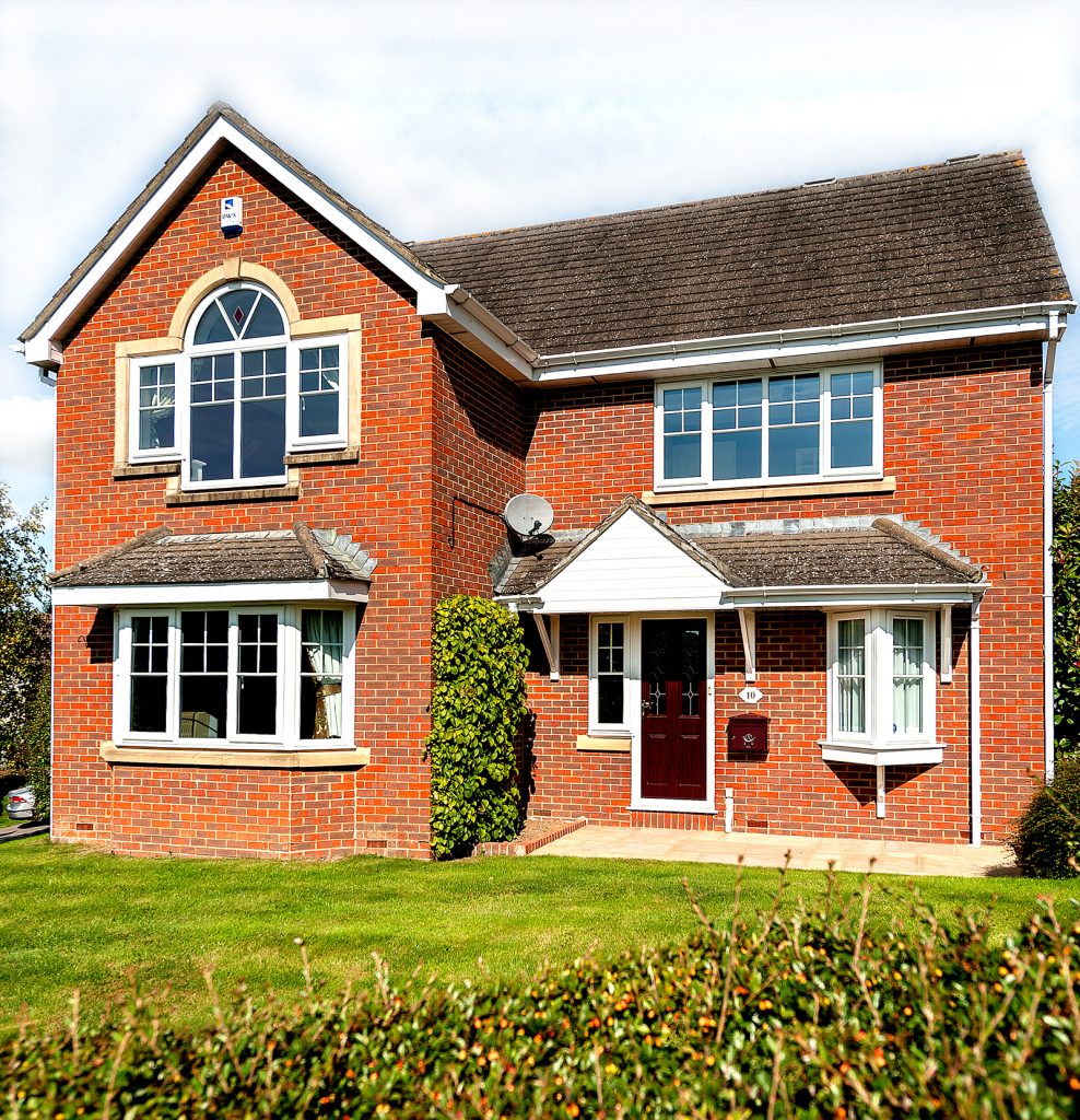 full house of white upvc windows