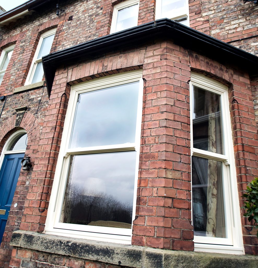 wooden sash bay windows