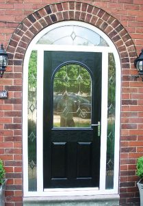 black arched composite door