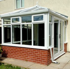 Edwardian conservatory with patio doors