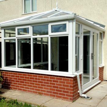 Edwardian conservatory with patio doors