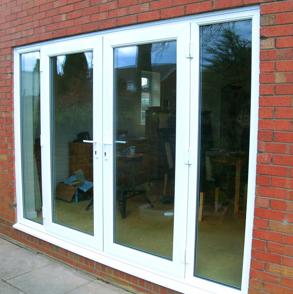 Aluminium French Window Doors in white