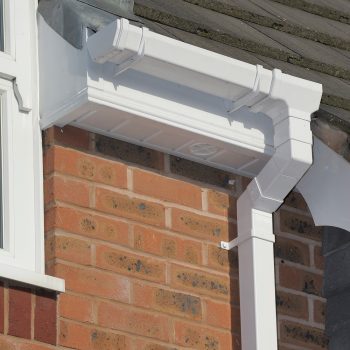 white uPVC square gutters
