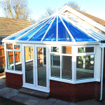 conservatory blue glass roof
