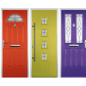 vibrant coloured composite doors