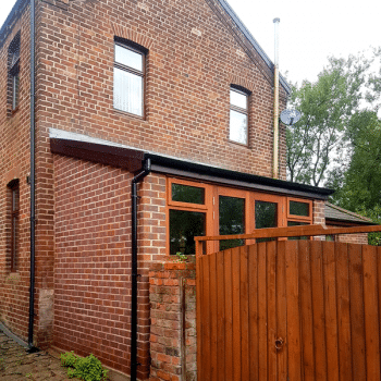 Timber made double glazed extension