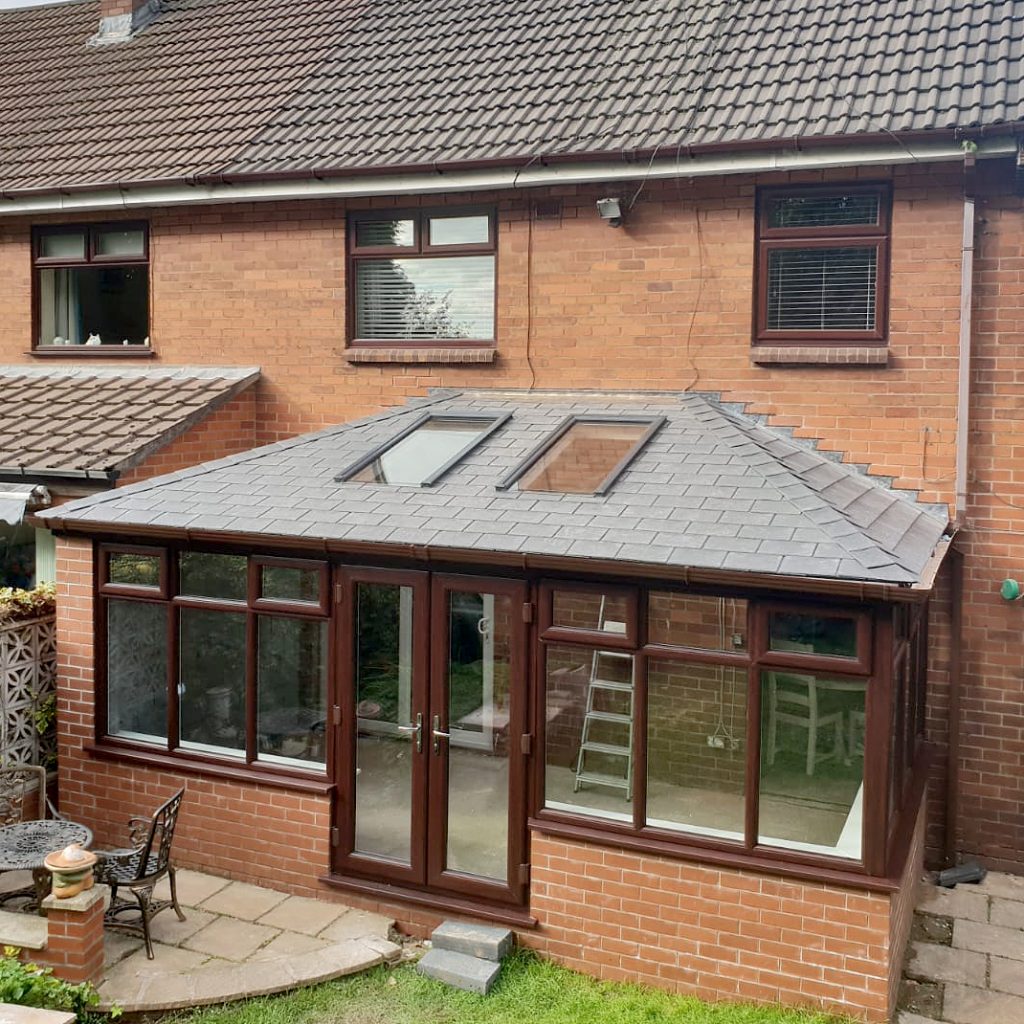 Conservatory with skylights