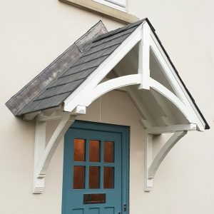 White Door Canopy with wooden finish