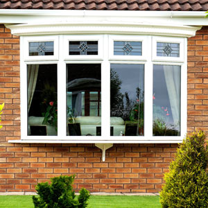 white uPVC Bow window Replacemnt