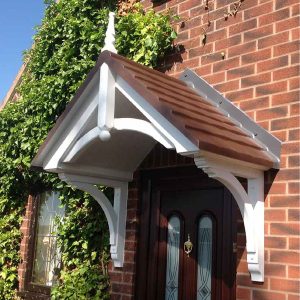 canopy door brown tiles